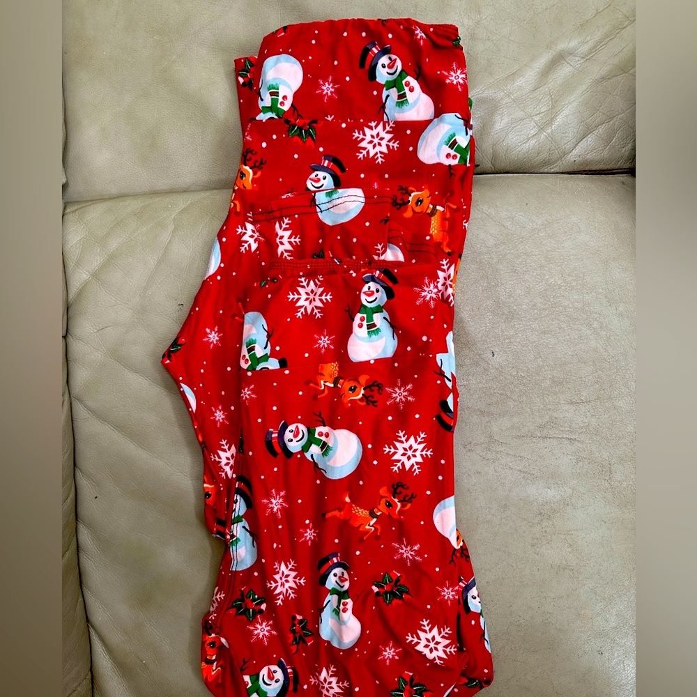 Christmas snowman super soft leggings